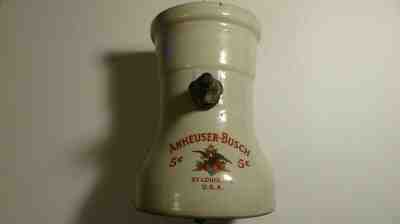 Rare 1919 Cordley & Hayes NY Anheuser & Busch 5 Cent Beer Crock Dispenser