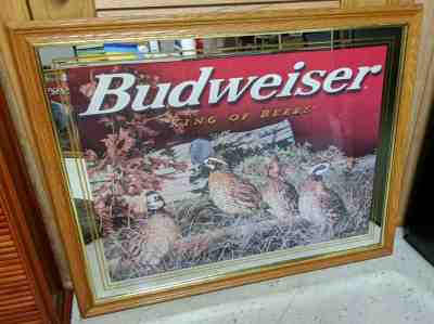 BUDWEISER KING OF BEERS WILDLIFE MIRROR QUAIL LIMITED EDITION 1999 USA RARE