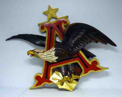 ANHEUSER BUSCH EAGLE SIGN Vintage 74