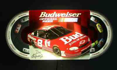 Budweiser Beer NASCAR Dale jr Lighted Motion Race Track Sign 2000