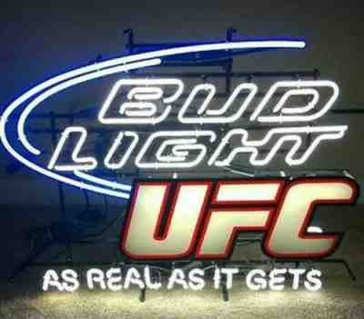 BUD LIGHT BEER UFC NEON SIGN SPORTS BAR