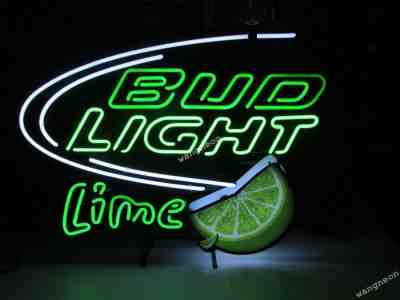 Bud Light Green Lime Logo Neon Sign Beer Bar Light FREE SHIPPING [BEST DESIGNED]