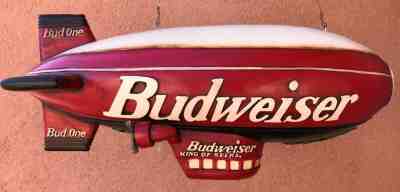 Budweiser Beer Sign Hanging Blimp Bud Beer Advertising Display, Breweriana