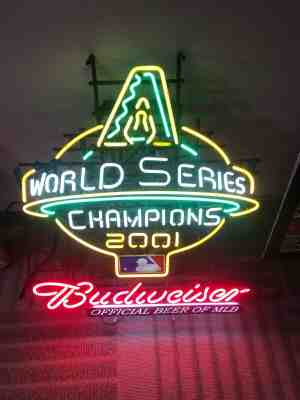 BUDWEISER NEON 2001 WORLD SERIES CHAMPS SIGN ARIZONA DIAMONDBACKS 