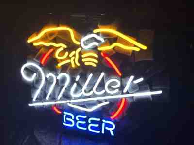 NEON Light Miller Eagles Beer Bar Home Room Poster Lamp Coors Bud Real Sign