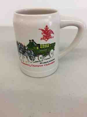 Budweiser Stein Champion Clydesdales 1980's Rare