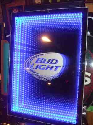 RARE BUD LIGHT LED VOICE MIRROR AND COORS LIGHT HAMMS PABST SCHMIDT COASTER