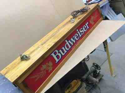 Vintage Budweiser Billiards Pool Table Light