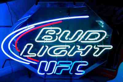 Budweiser Bud Light UFC Neon Sign  29x28x5    FREE LAS VEGAS AREA pick-up only