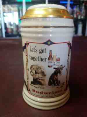 RARE ANHEUSER-BUSCH BUDWEISER  ABEA ANNIVERSARY STEIN SERIES- 60TH ANNIVERSARY 