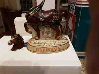 Anheuser Busch Budweiser Clydesdale Ceramic Lidded Decanter CS33 1976 Ceramarte