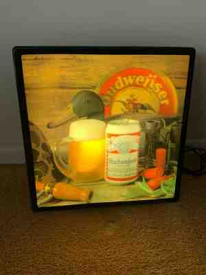 Vintage Budweiser Ducks Unlimited Hunting Beer Sign 3D Motion Light Wooden Decoy