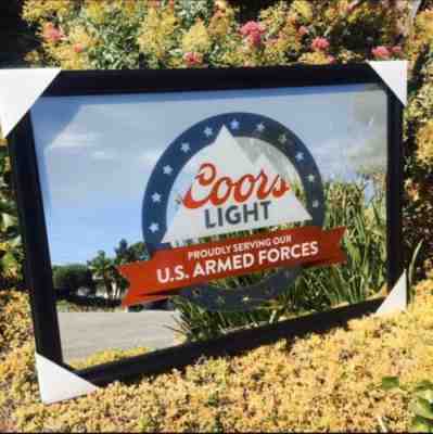 Coors Light Military U.S. Coast Armed Forces  Beer Bar Mirror Man Cave