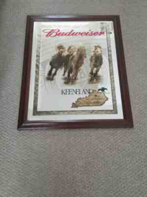 Budweiser Mirror Keeneland race track Lexington Kentucky Very Rare Mirror!