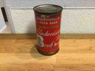 Budweiser Bock Beer (44-26) empty flat top beer can by A. Busch, St. Louis, MO