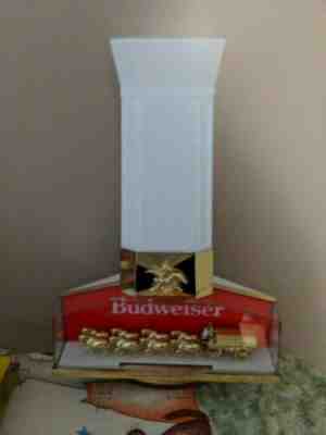 Vintage Lot of 2 Budweiser Beer Clydesdale Team Bar Wall Lamp Sign Light's 1993