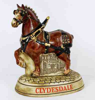 Anheuser Busch Budweiser Clydesdale Ceramic Lidded Decanter CS33 1976 Ceramarte