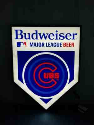 Budweiser beer Chicago Cubs baseball Wrigley field led light up bar sign MLB new