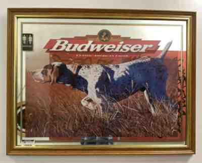 BUDWEISER BEER HUNTING DOGS SERIES MIRROR SIGN GERMAN SHORTHAIRED POINTER