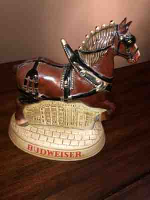 Anheuser Busch Budweiser Clydesdale Ceramic Lidded Decanter CS33 1976 Ceramarte