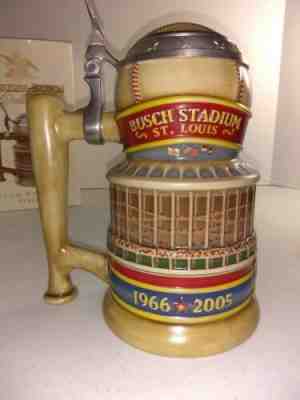 Anheuser-Busch Budweiser St. Louis BUSCH STADIUM STEIN 1966-2005 by CERAMARTE 