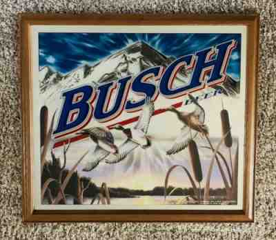 Busch Beer Mirror Ducks In Flight Rare! Busch Hunting Sign