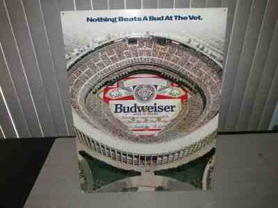 Budweiser Beer Sign Philadelphia Veterans Stadium Nothing beats a BUD at the Vet