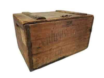 1918 Vintage Wooden Anheuser Busch Beer Crate Case Budweiser