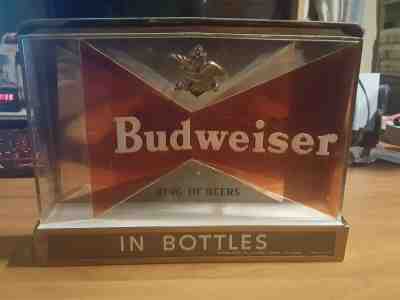 1957 Budweiser Beer  Back Bar 3D Lighted Sign - Original Cord - Lights Up