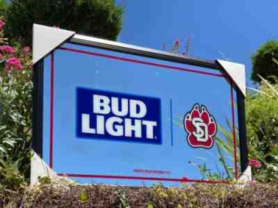 Bud Light South Dakota NCAA College Beer Bar Mirror Man Cave