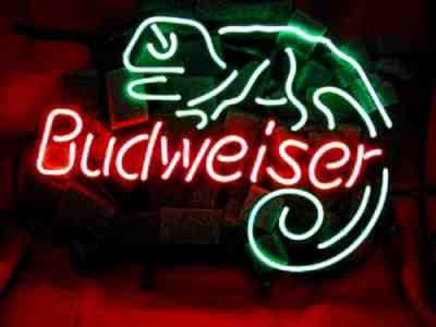 Chameleon Bud Bistro Pub Restaurant Wall Decor Neon Sign Custom Poster Display