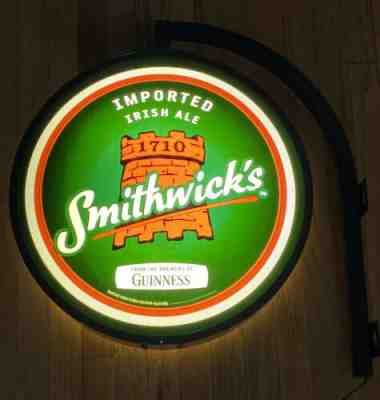 SMITHWICKS SIGN guinness bar pub man cave budweiser miller coors beer Ireland