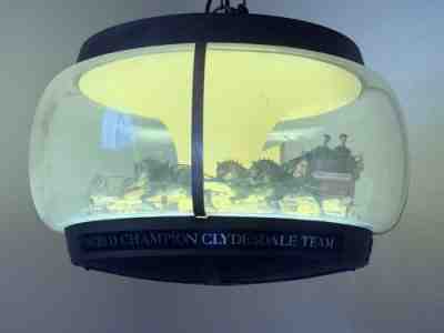 Vintage Antique Budweiser Clydesdale Carousel Hanging Bar Light Billiard Mancave