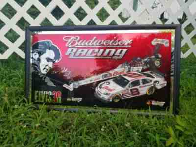 Elvis Presley 30th anniversary limited Budweiser Racing Bar mancave Mirror decor