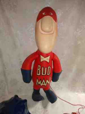 RARE 1970's Budman Foam Doll Budweiser store display Nice condition!