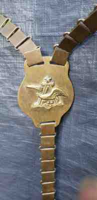 Two identical 1950s Anheuser Busch Budweiser Clydesdale Horse Brass Breastplate 