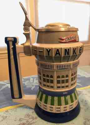 Yankee Stadium Lidded Stein Anheuser-Busch Budweiser 2008 CS690 With COA In Box