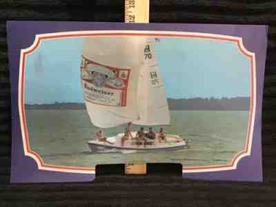 Budweiser 1974 Rectangular Sail Boat Sign Insert