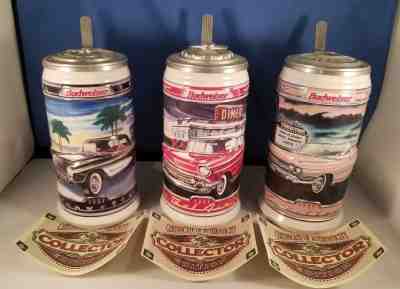 Budweiser Classic Cars (set of 3) - Cadillac, Bel Air, Corvette 