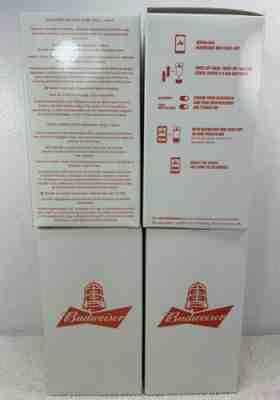 Budweiser Beer Red Light Electronic Bluetooth Score Goal Glass lot of 4 NFL NHL