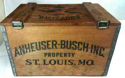 Vintage Budweiser Anheuser-Busch Primitive Centennial Wooden Crate Box 76'