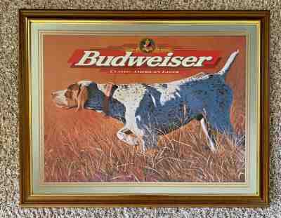 Budweiser Beer Mirror Hunting Dog Large!