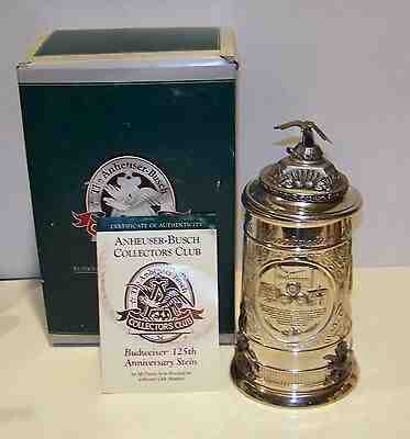 2001 ANHEUSER-BUSCH MEMBERS ONLY 125TH ANNIVERSARY STEIN  CB-20 FREE SHIPPING