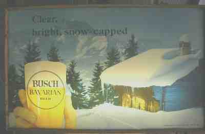 BUSCH BAVARIAN BEER VINTAGE LIGHTED SIGN