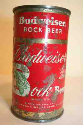 Budweiser BOCK Beer 12 oz. 1954 OI IRTP flat top from St. Louis, Missouri