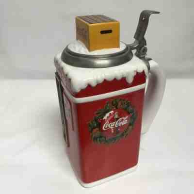 Vintage Coca Cola Beer Stein w/lid Anheuser-Busch Ceramarte Brazil 1999 Limited 