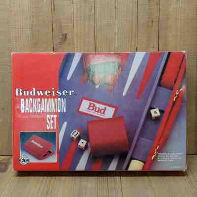 Rare Vintage Budweiser King of Beers 1992 Backgammon Game Set In Original Box 