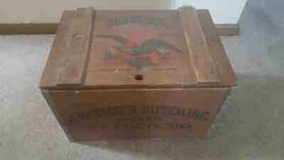 Vintage Wooden Anheuser Busch St. Louis Mo Beer Crate Budweiser Box SINCE 1876