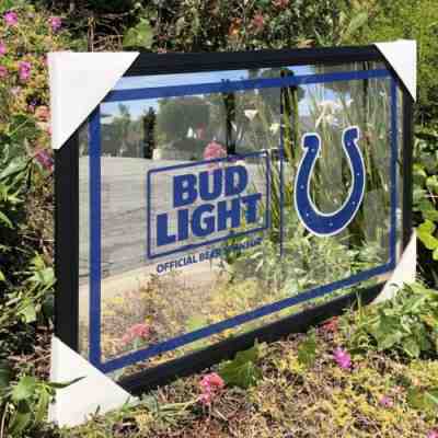 Bud Light NFL Indianapolis Colts Football Beer Bar Mirror Man Cave Pub