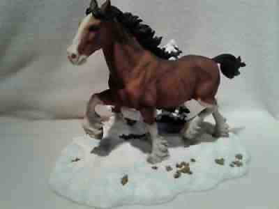 Anheuser Busch CLYD12 Clydesdale Running Free Figurine